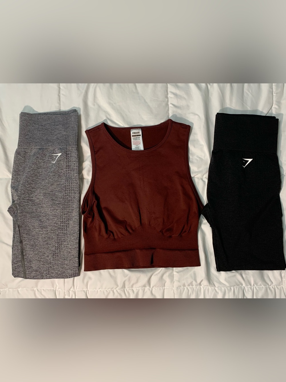 Gymshark Apex Seamless Crop Top & High Waisted Leggings Bundle (3 Pieces)